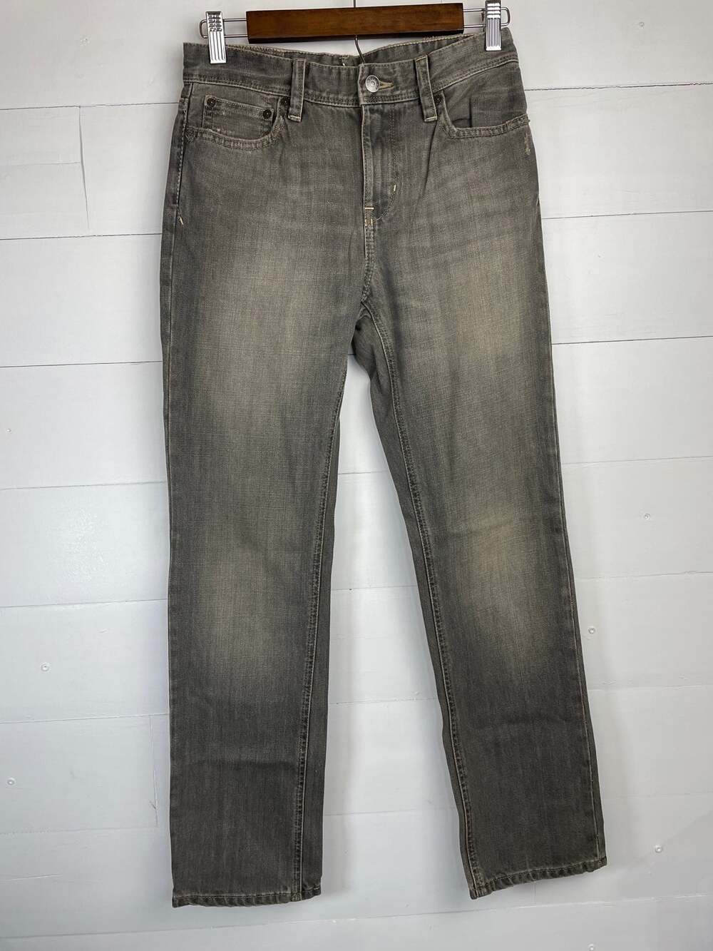 Polo Ralph Lauren Boys Jeans Size 14 NWT Gray Faded Distressed 100% Cotton